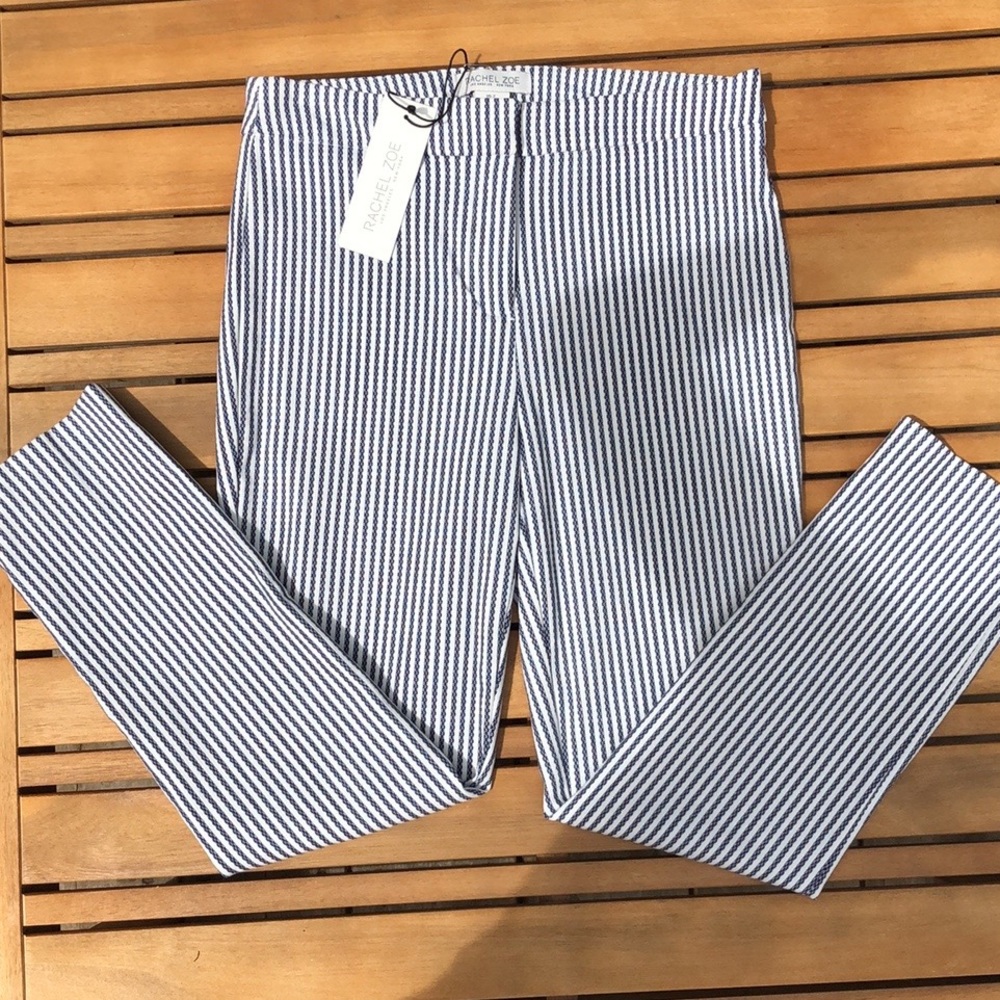 NWT Rachel Zoe Striped Capri Pant SZ 2